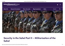 Security in the Sahel Part II - Militarisation of the Sahel.pdf