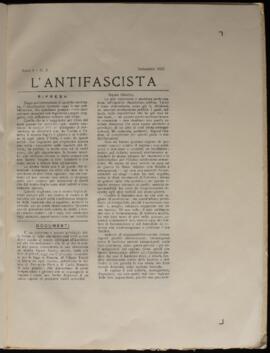L'Antifascista, Anno 1, n. 7, Settembre 1927